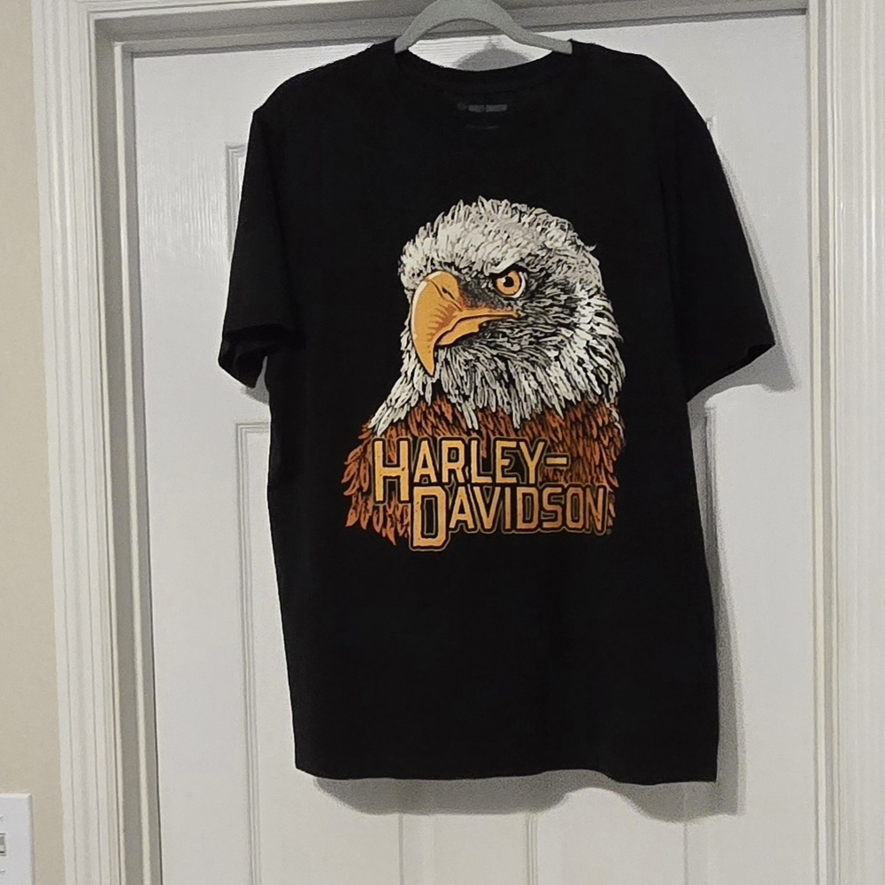 Harley-Davidson Black Tee with Eagle Design